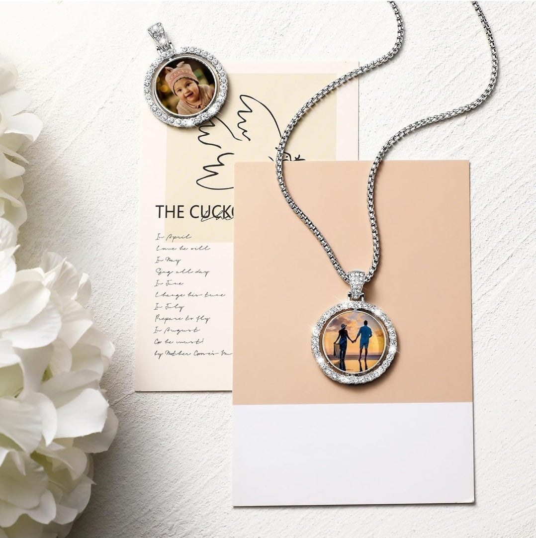 Rhinestone Pendant double sided custom
